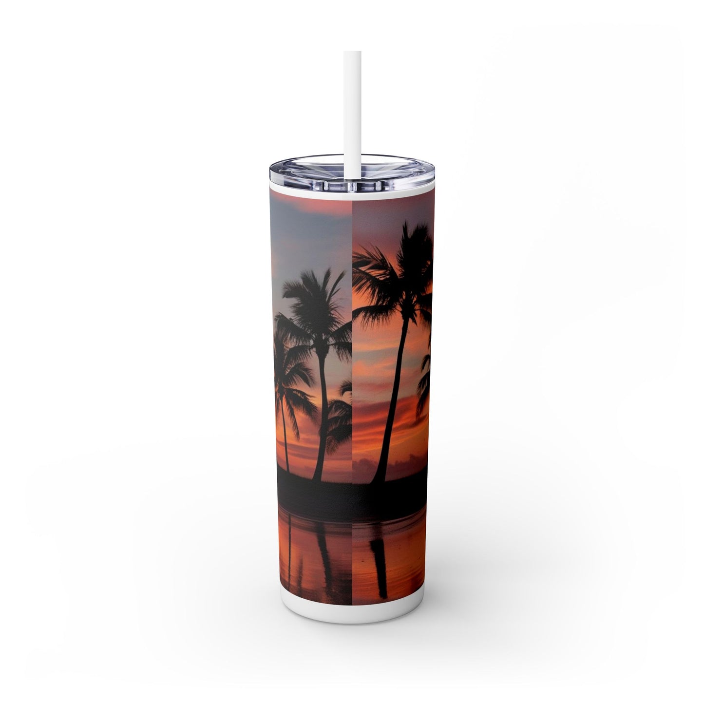 Brilliant Sunrise Skinny Tumbler with Straw, 20oz