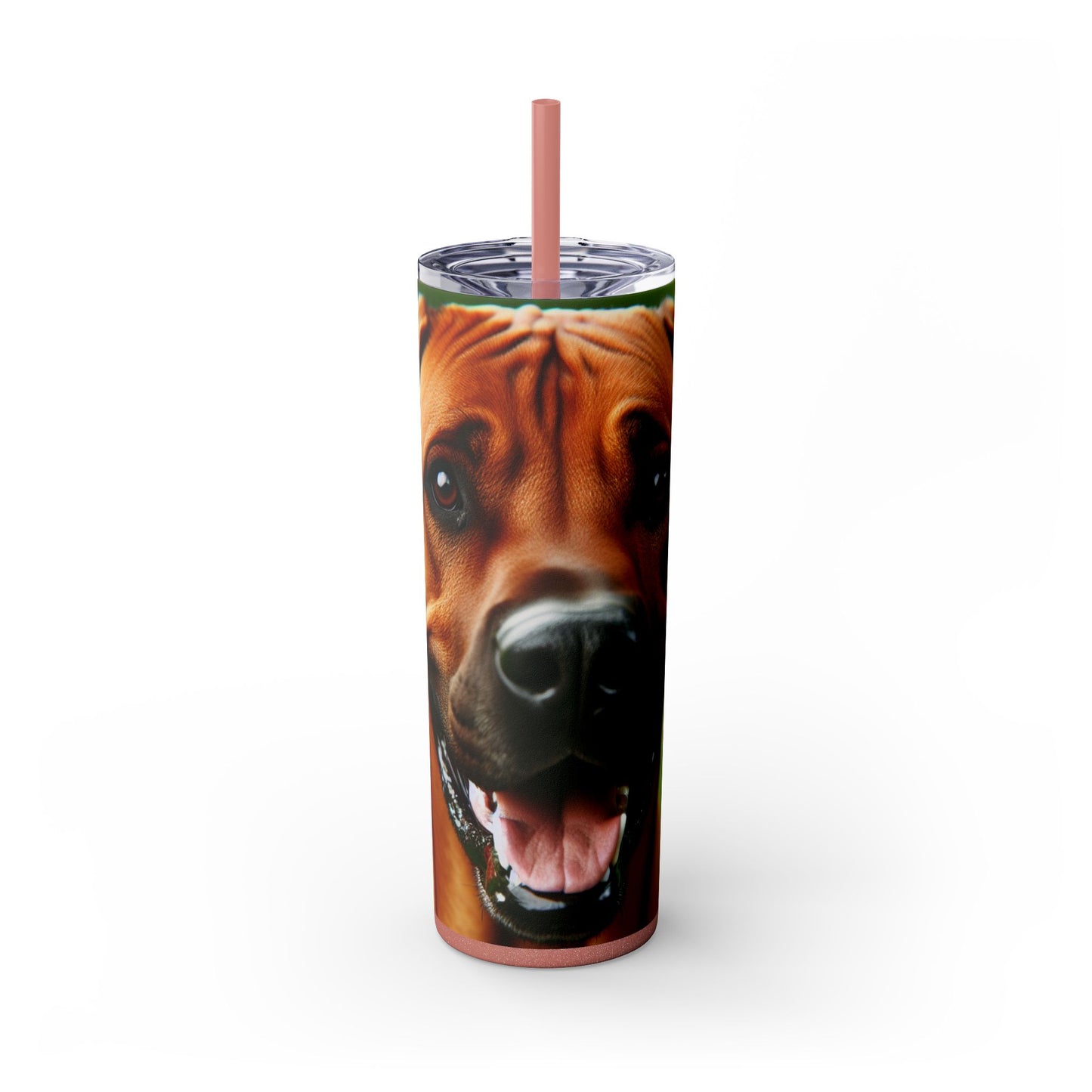 Rhodesian Ridgeback Skinny Tumbler with Straw, 20oz