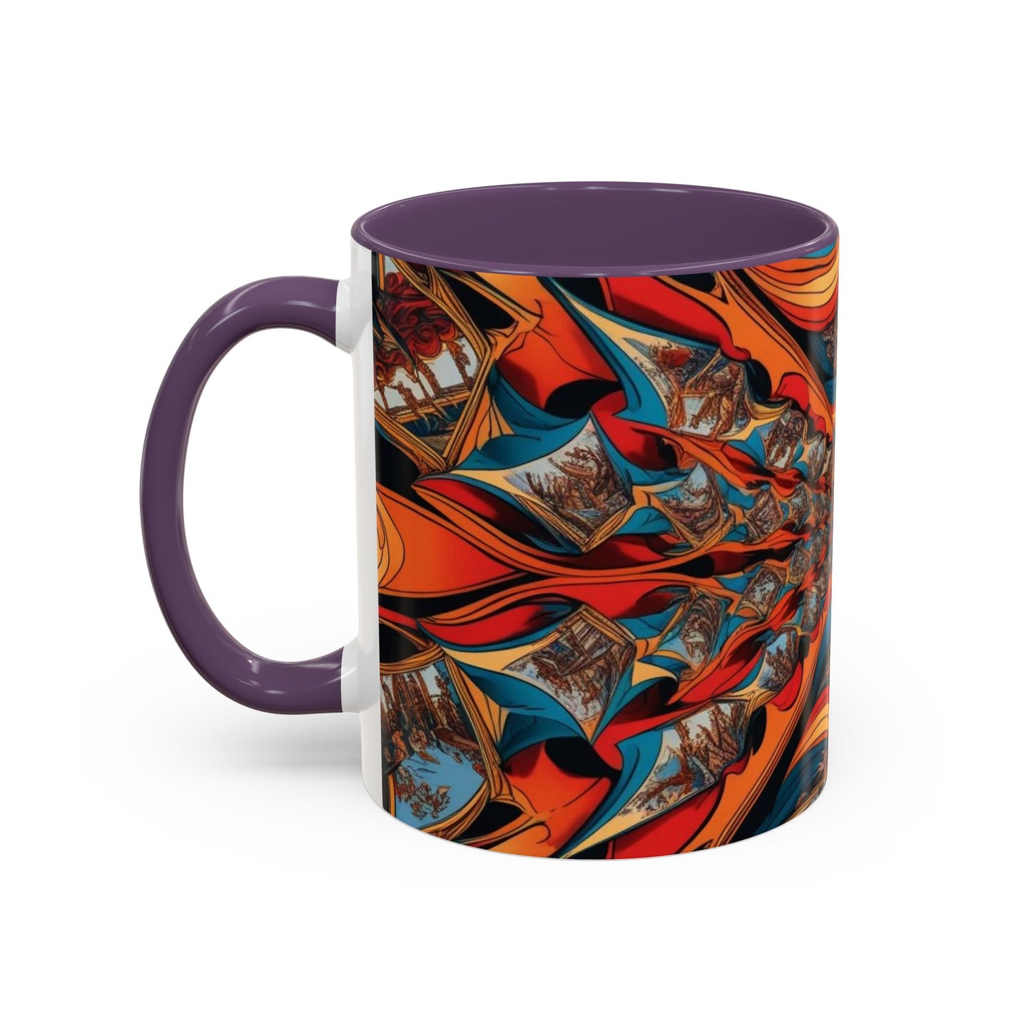 Optical Illusion Accent Mug – Ceramic Coffee Cup