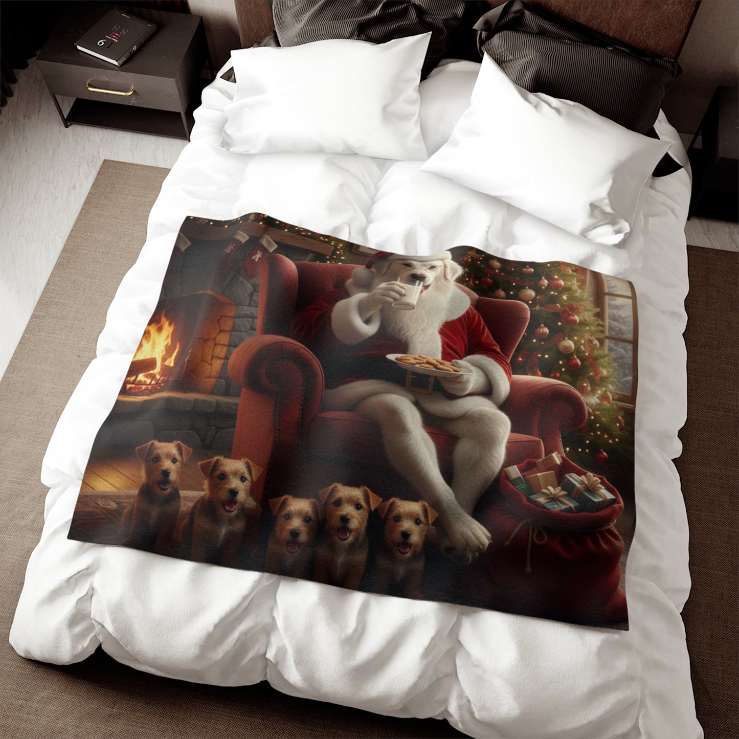 Milk and Cookies with Santa Blanket