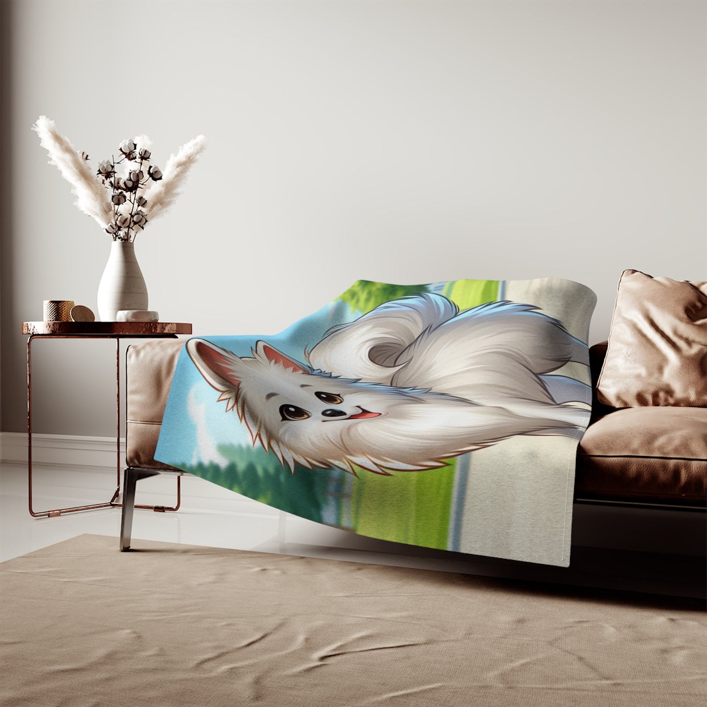 Indian Spitz Sweatshirt Blanket