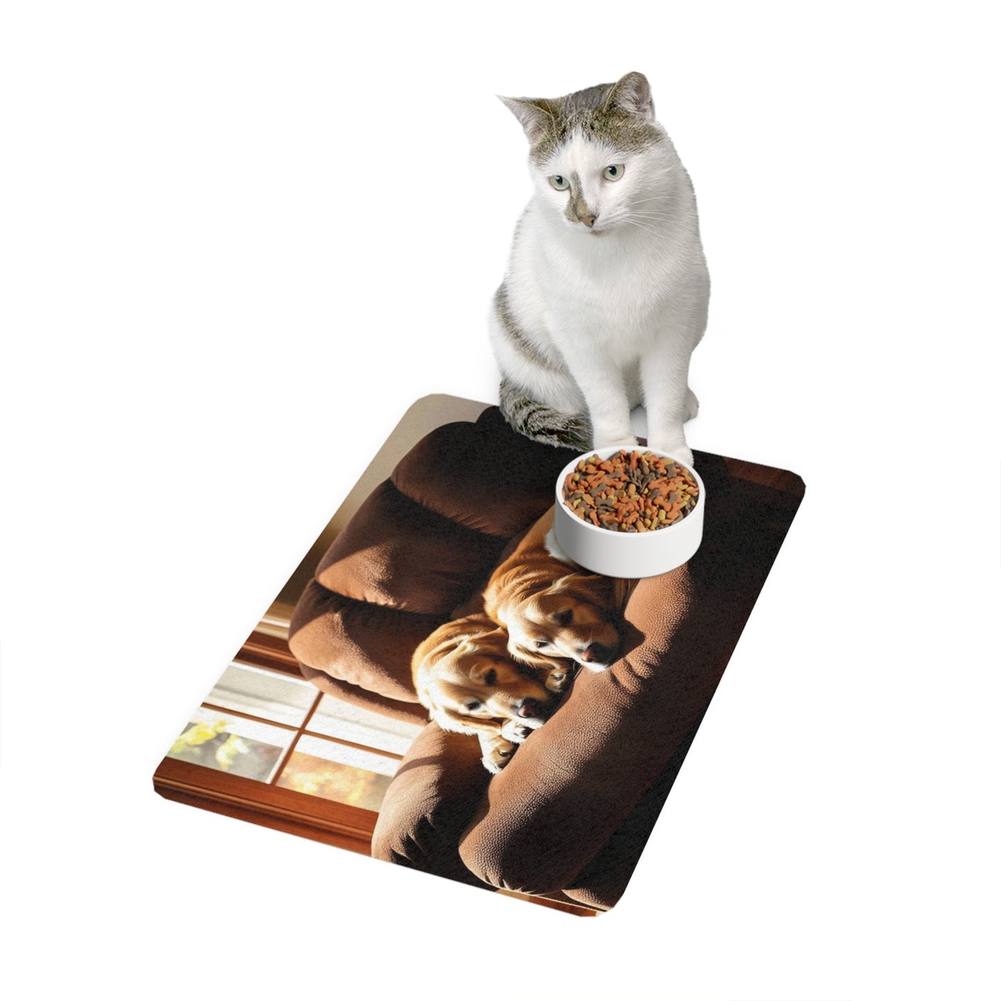 Pet Food Mat (12x18) - Recliner Dogs