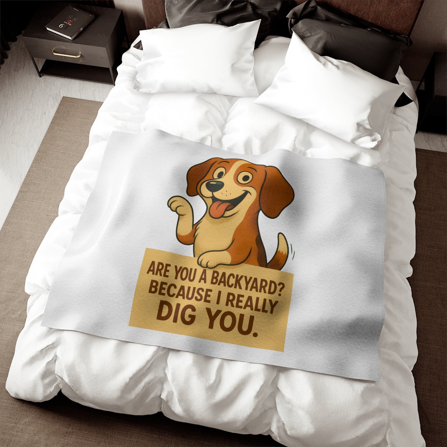 Backyard Dig Sweatshirt Blanket