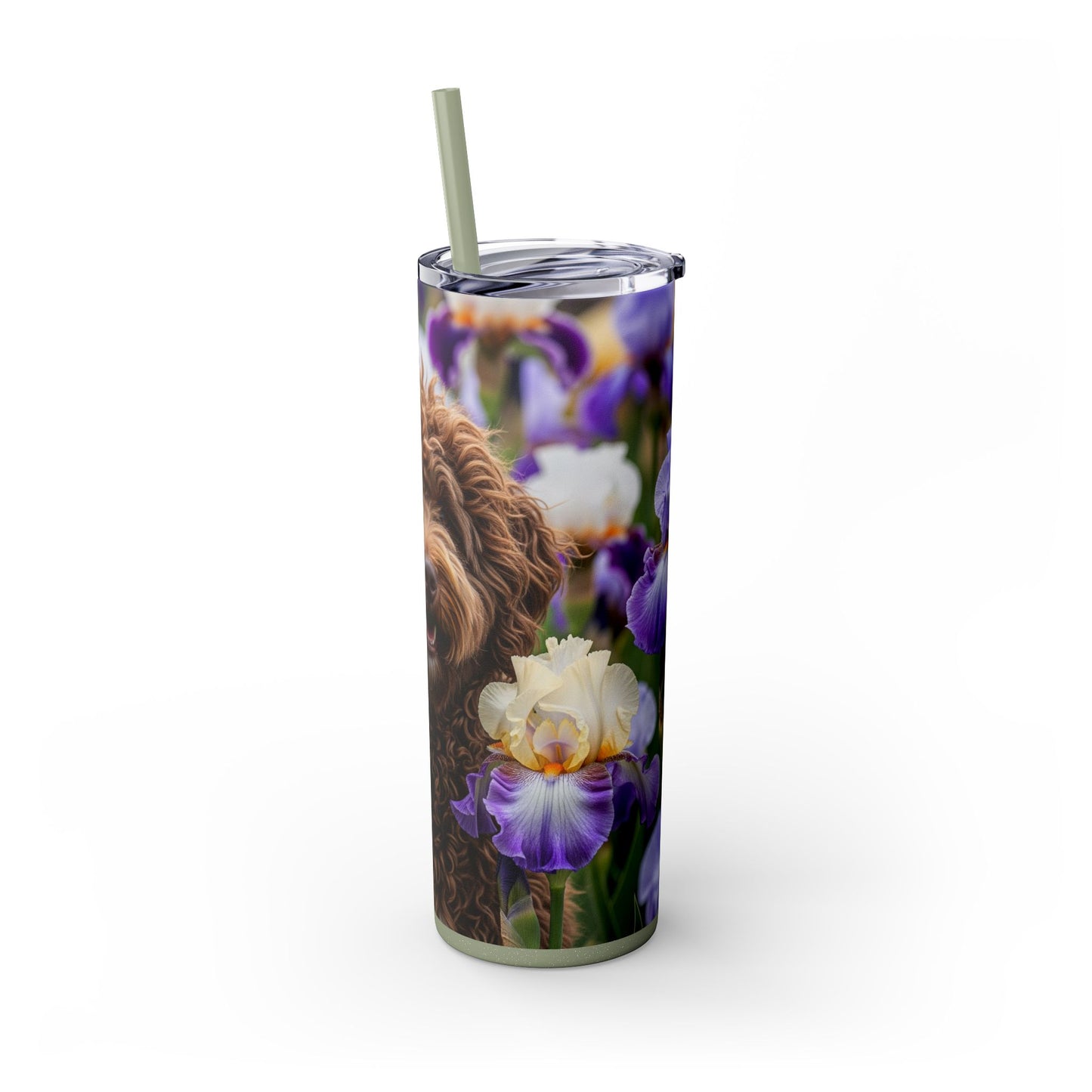 Barbet Skinny Tumbler with Straw, 20oz