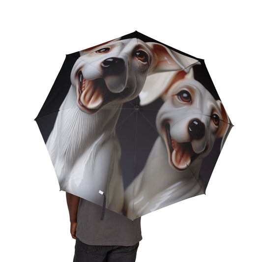 Porcelaine Semi-Automatic Foldable Umbrella