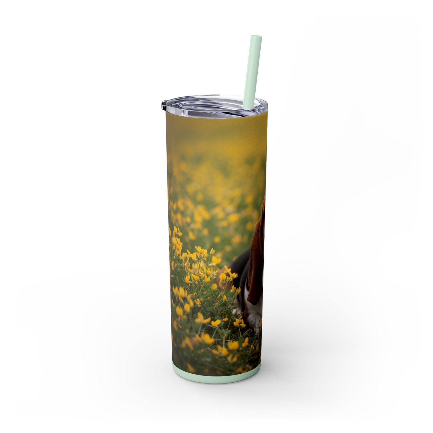 Basset Hound Tumbler with Straw, 20oz
