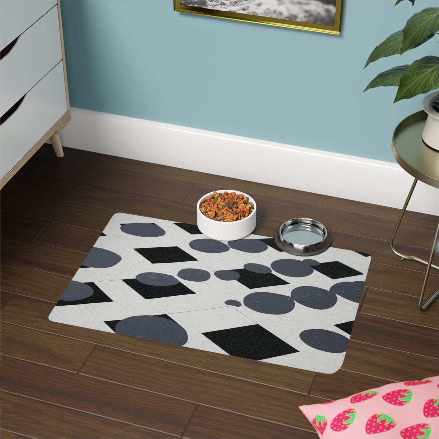 Pet Food Mat (12x18) - Optical Illusion