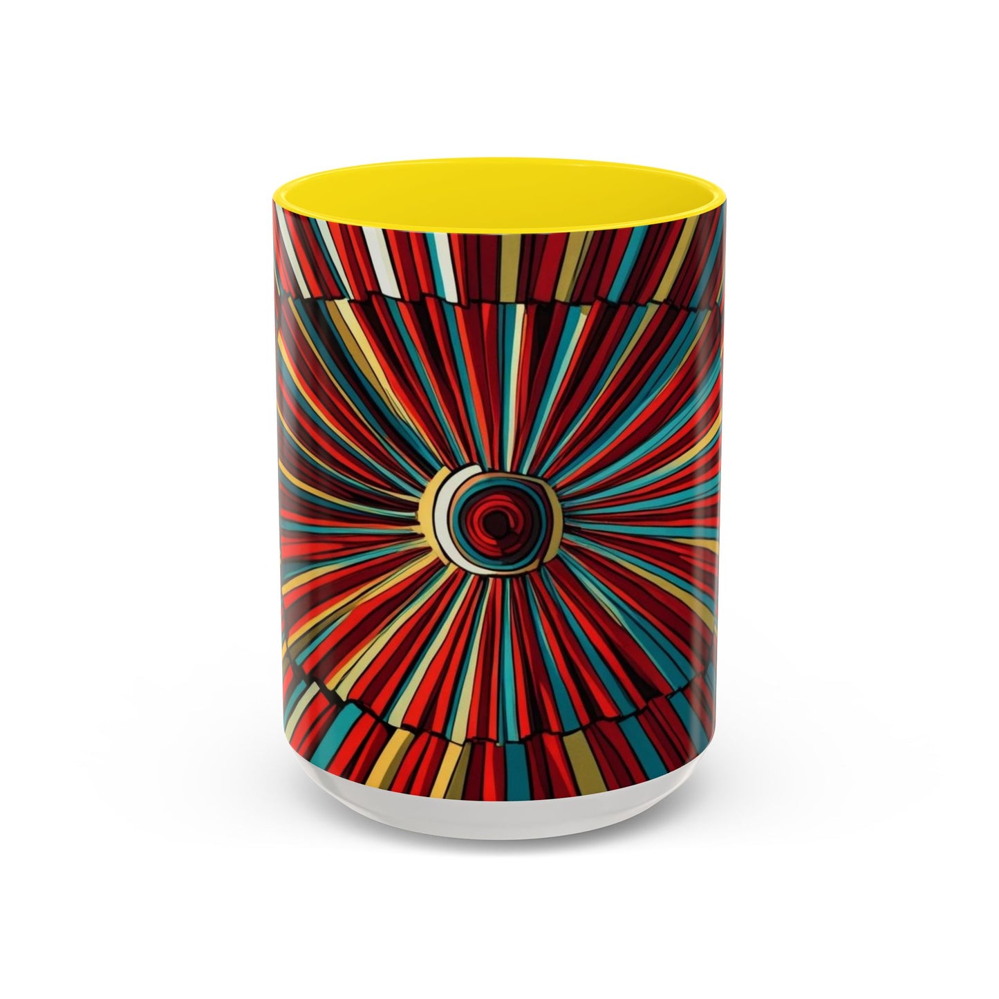 Optical Illusion Accent Mug – Ceramic Coffee Cup