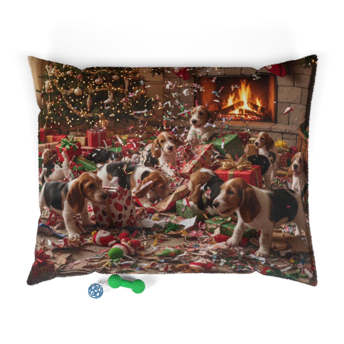 Petit Basset Griffon Vendeen Holiday Frenzy Pet Bed