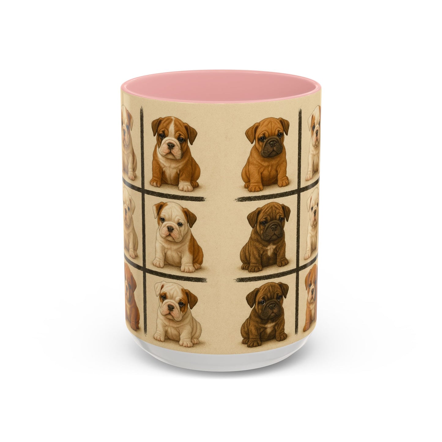 Bulldog puppies Accent Coffee Mug - Perfect Gift for Dog Lovers