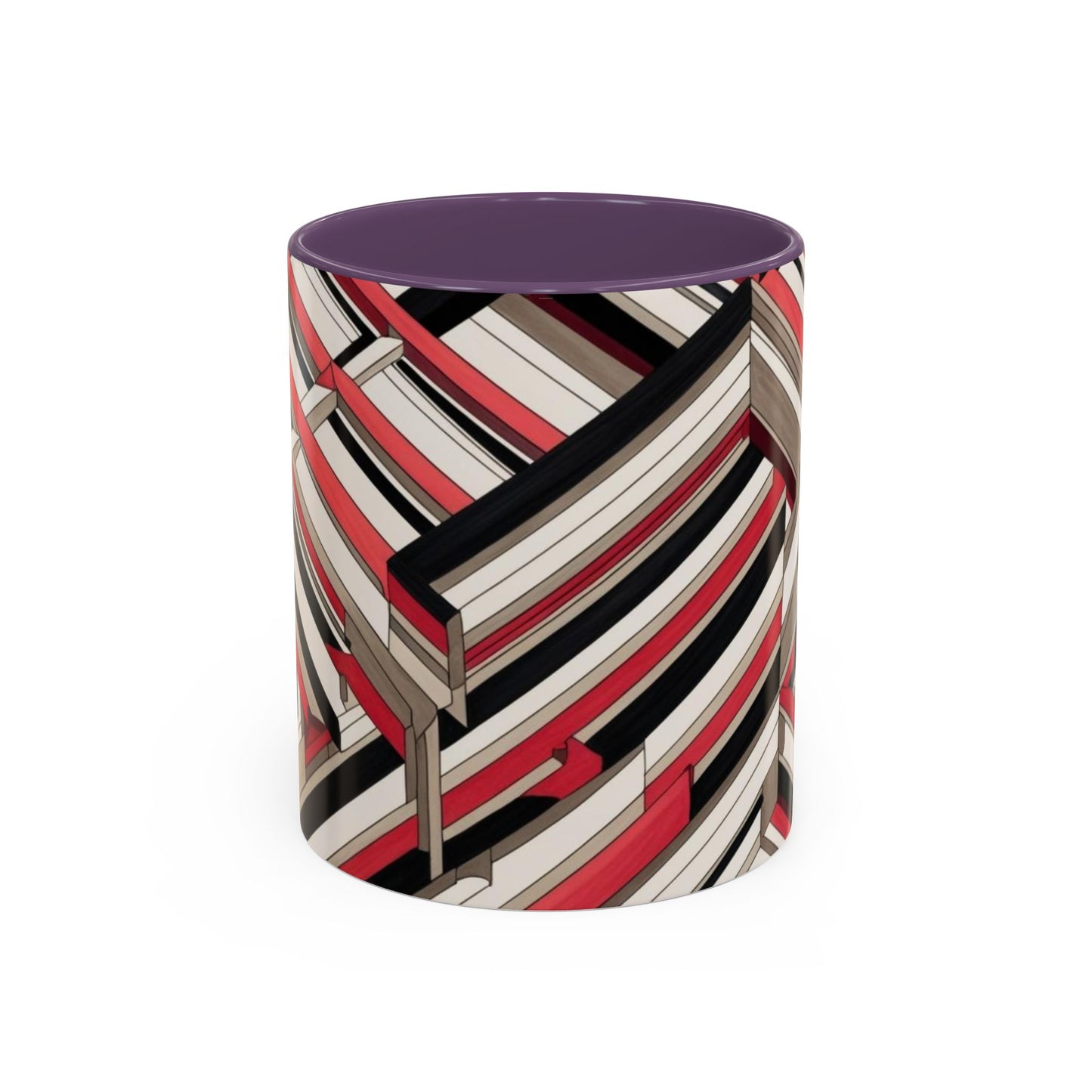 Optical Illusion Accent Mug – Ceramic Coffee Cup