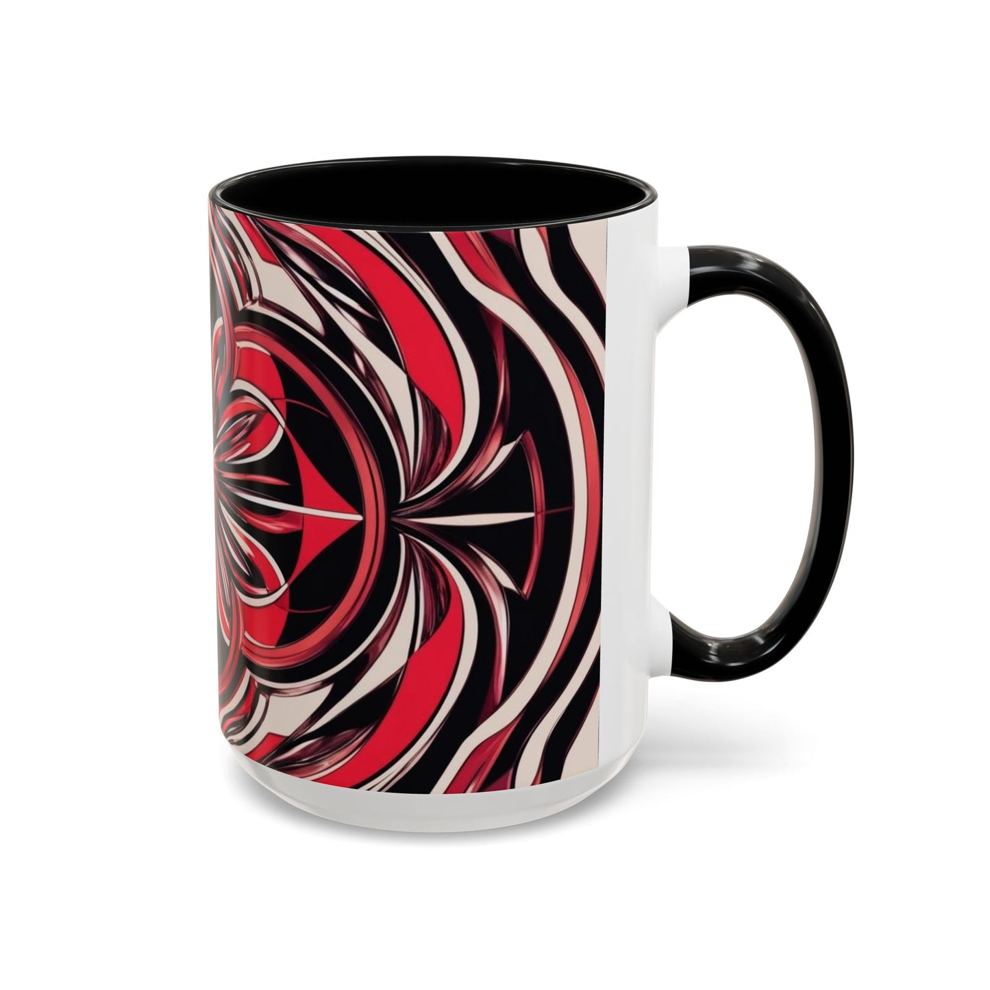 Optical Illusion Accent Mug – Ceramic Coffee Cup
