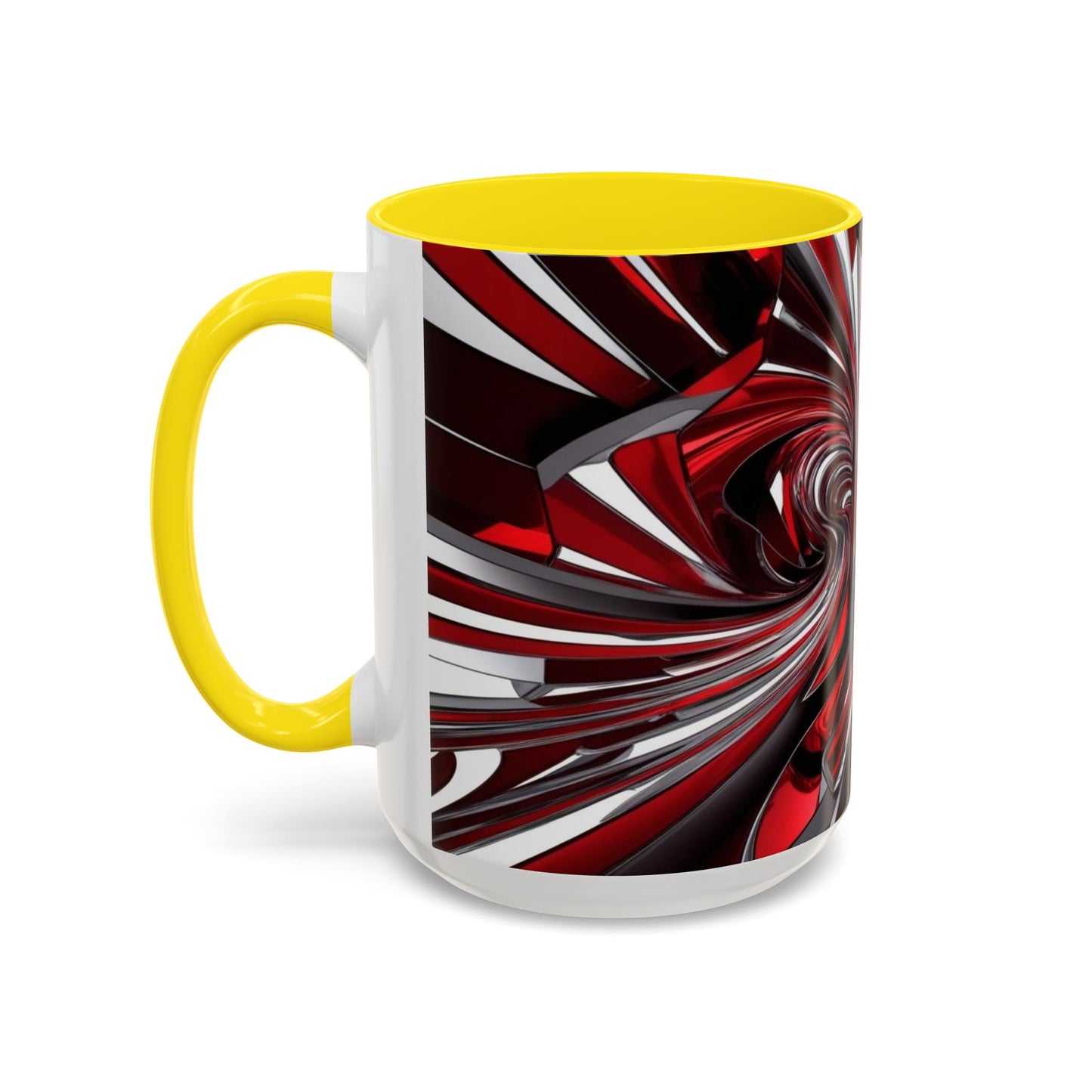 Optical Illusion Accent Mug – Ceramic Coffee Cup