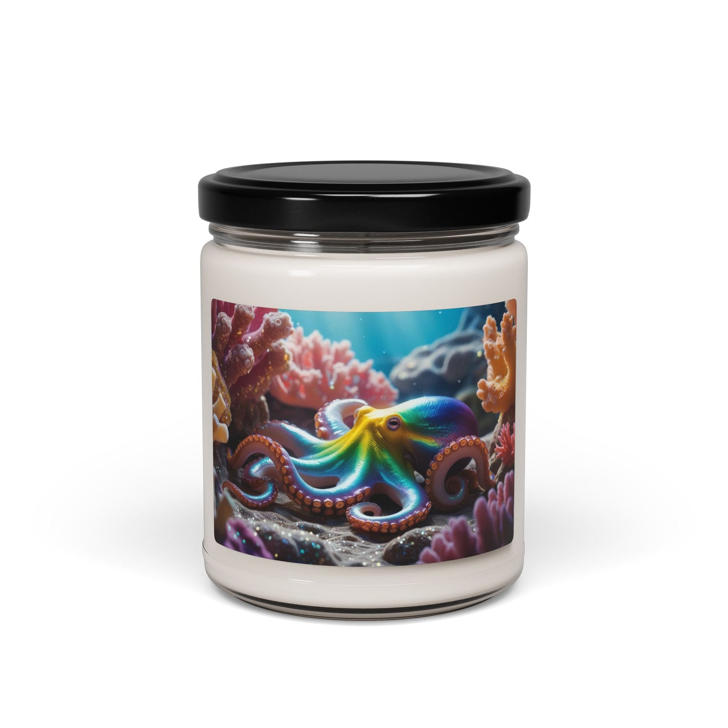 Octopus in Coral- Scented Soy Candle, 9oz