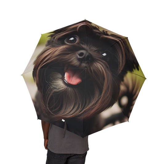 Affenpinscher Semi-Automatic Foldable Umbrella