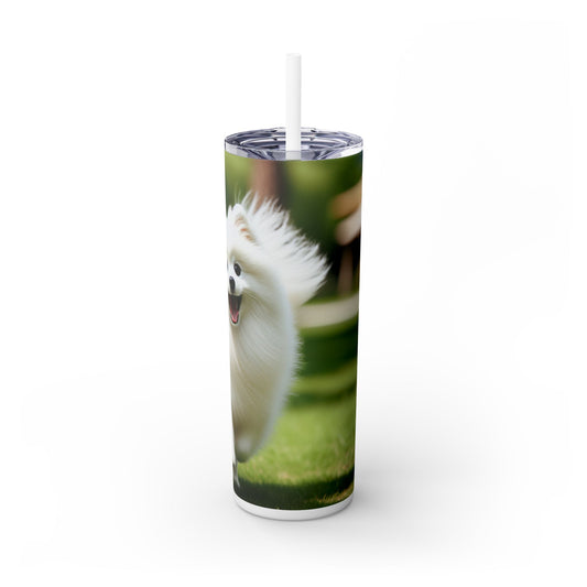 Japanese Spitz Tumbler with Straw, 20oz