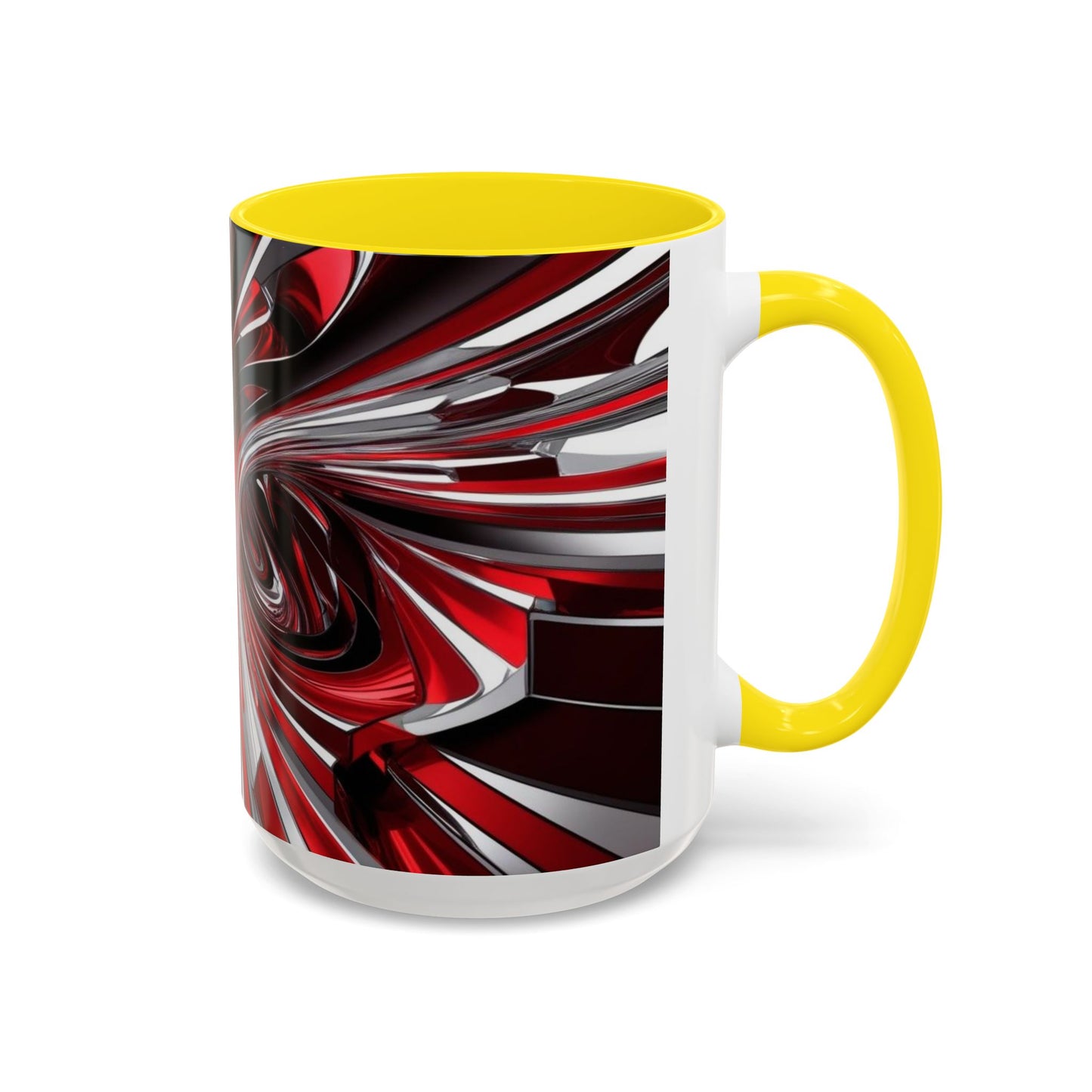 Optical Illusion Accent Mug – Ceramic Coffee Cup