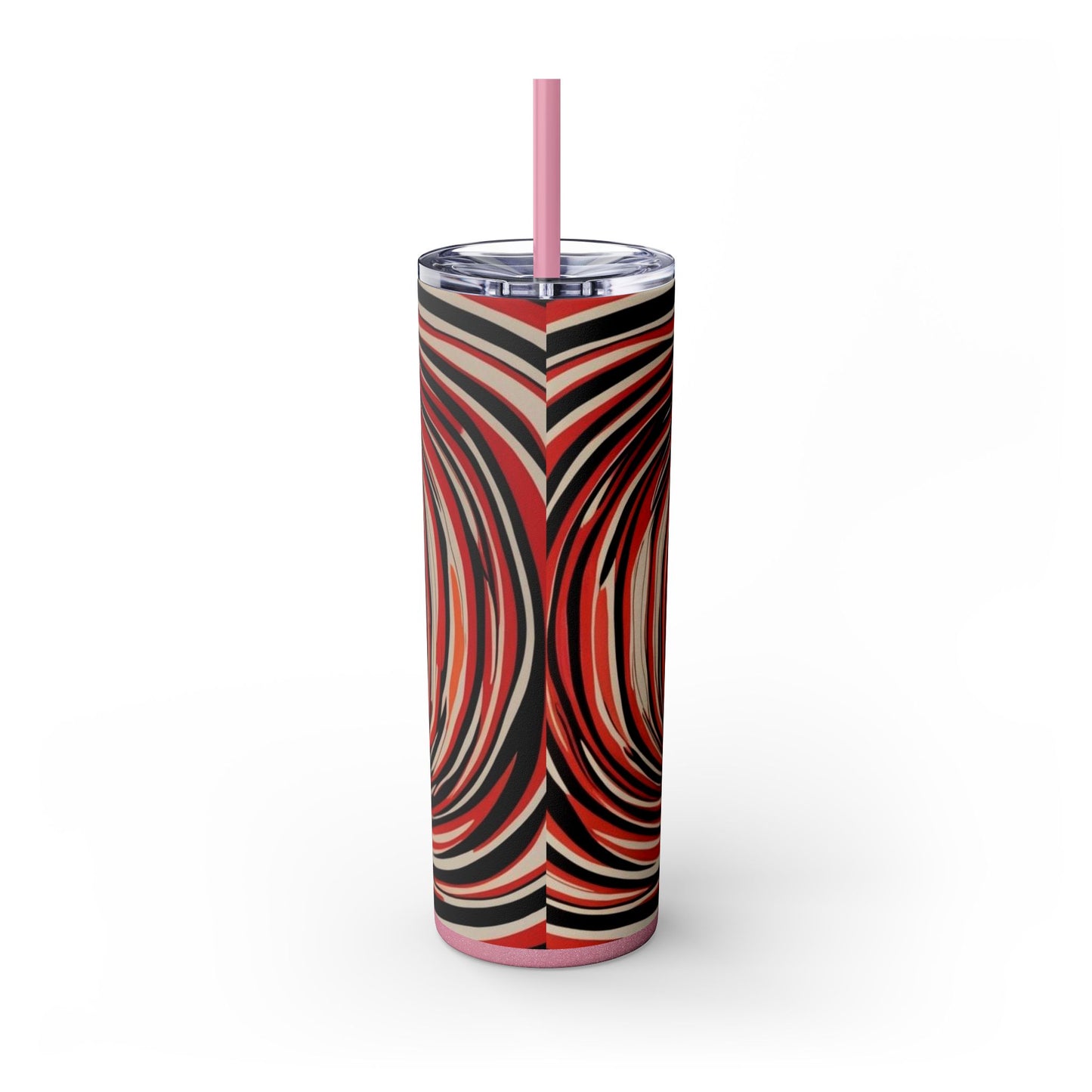Optical Illusion Skinny Tumbler with Straw, 20oz