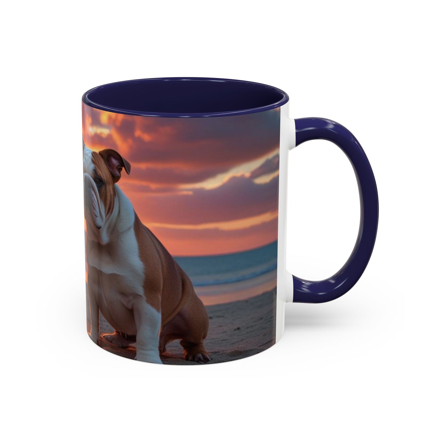Bulldog Love Accent Coffee Mug - Perfect Gift for Dog Lovers