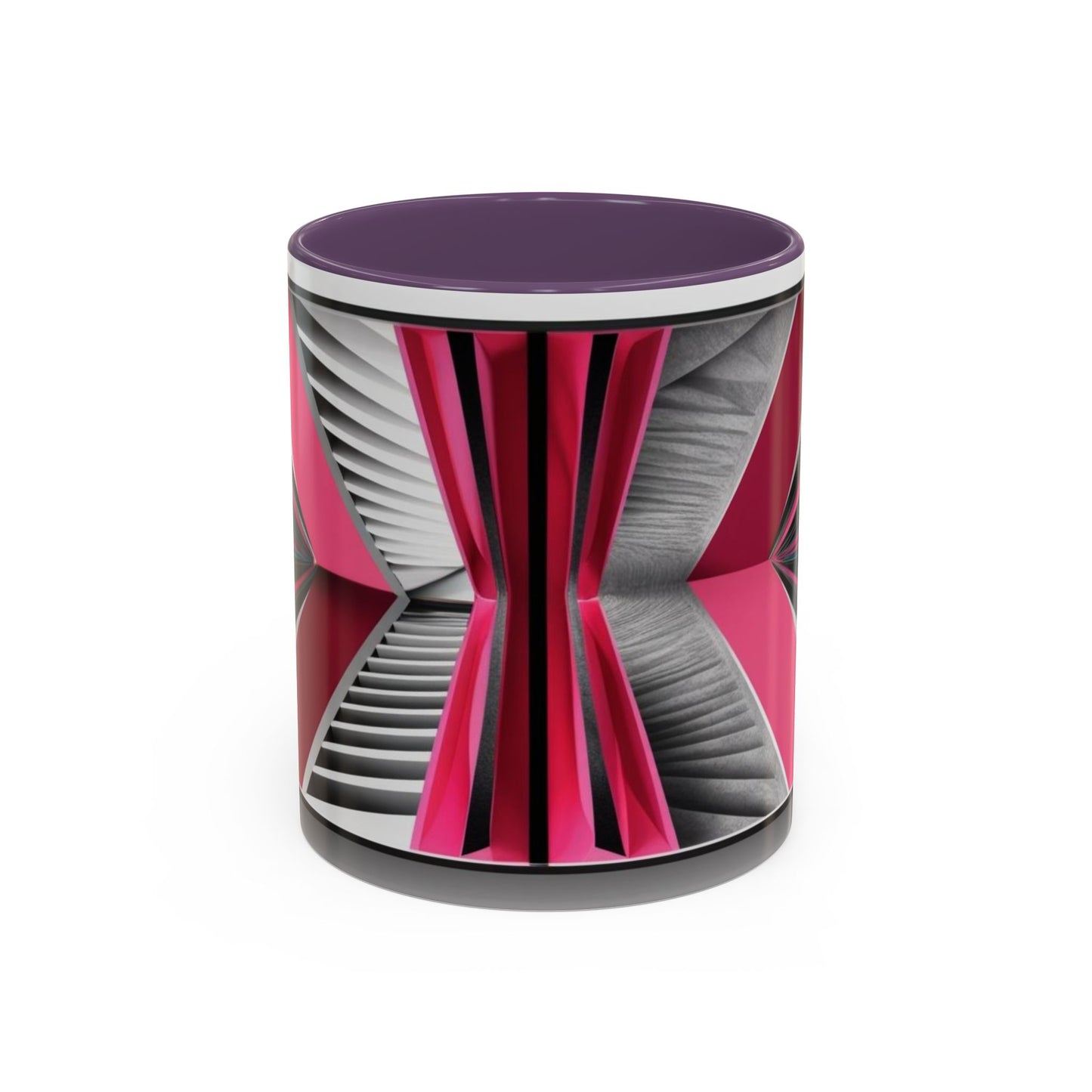 Optical Illusion Accent Mug – Ceramic Coffee Cup