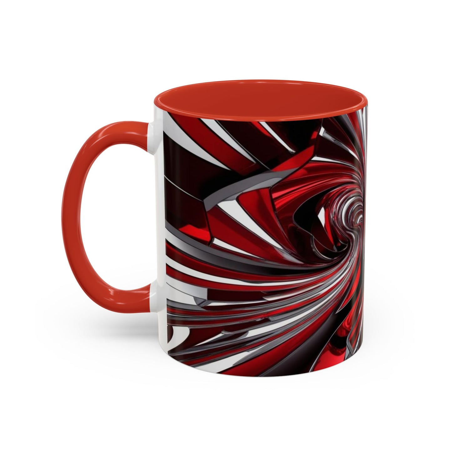 Optical Illusion Accent Mug – Ceramic Coffee Cup