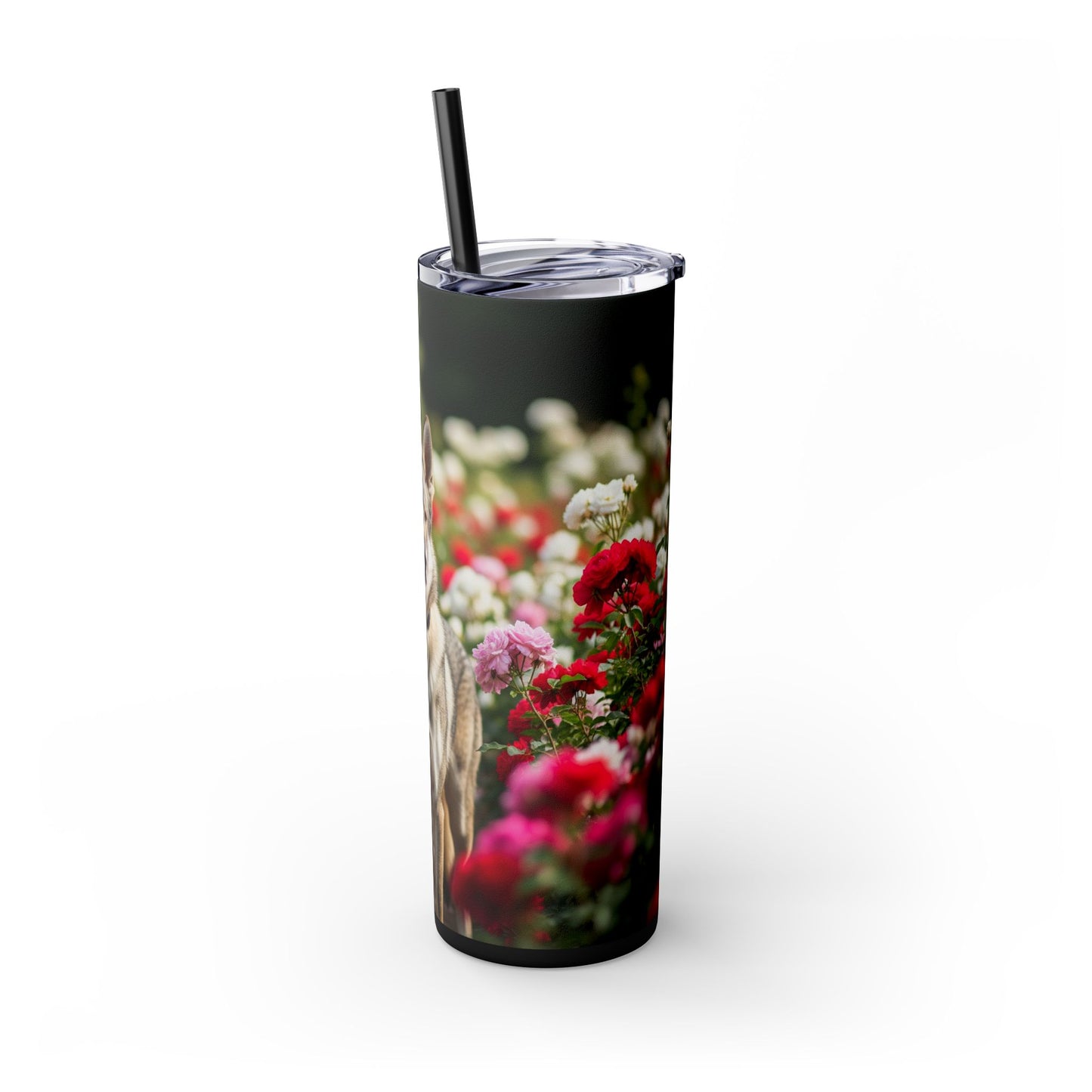 Skinny Tumbler with Straw – 20 oz Stainless Steel Cup