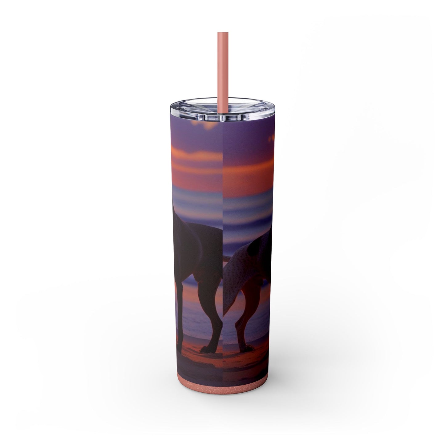German Shorthaired Pointer Love Skinny Tumbler with Straw, 20oz