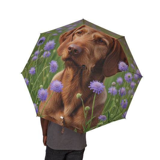 Hungarian Wirehaired Vizsla Semi-Automatic Foldable Umbrella
