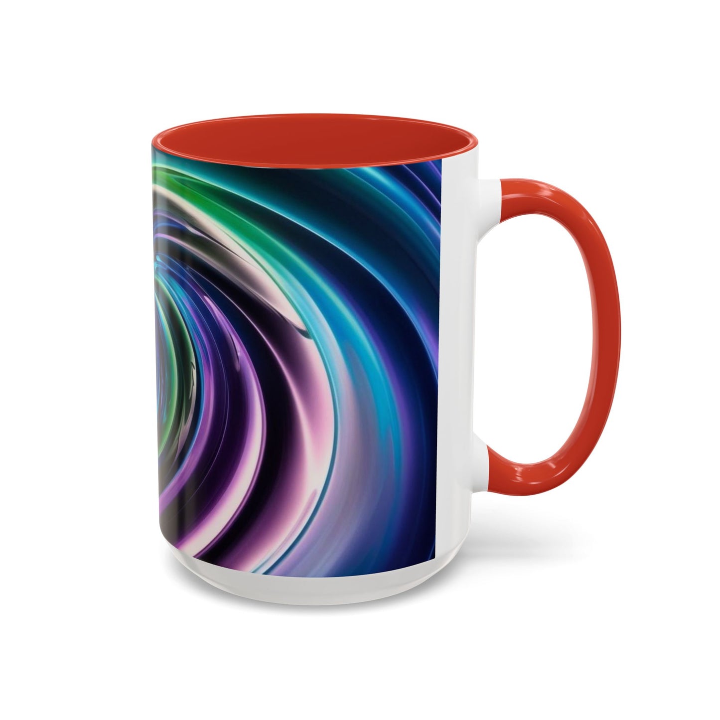 Optical Illusion Accent Mug – Ceramic Coffee Cup