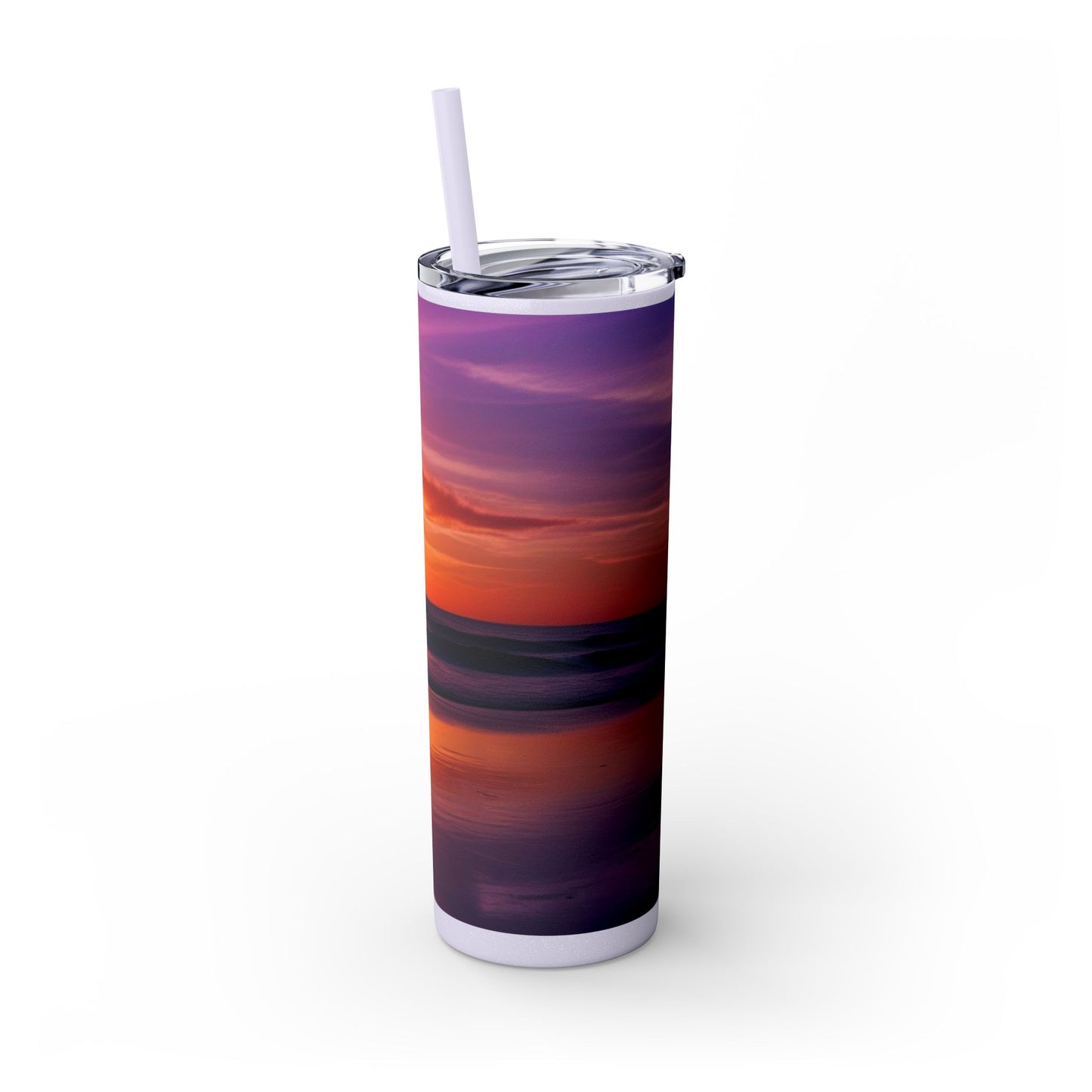 Brilliant Sunrise Skinny Tumbler with Straw, 20oz