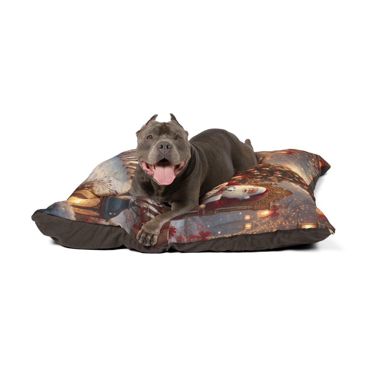Santa and Dalmatian Puppies Pet Bed