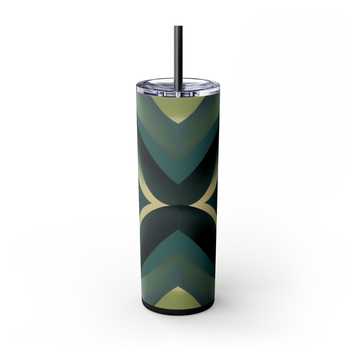 Optical Illusion Skinny Tumbler with Straw, 20oz