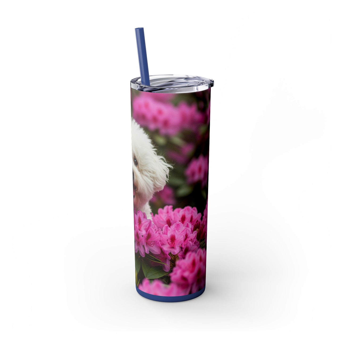 Bichon Frise Tumbler with Straw, 20oz
