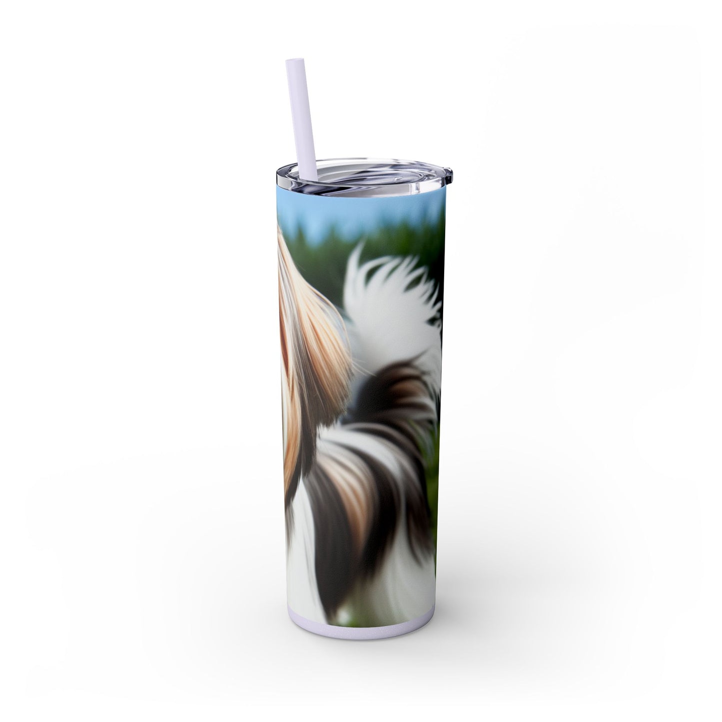 Biewer Terrier Tumbler with Straw, 20oz