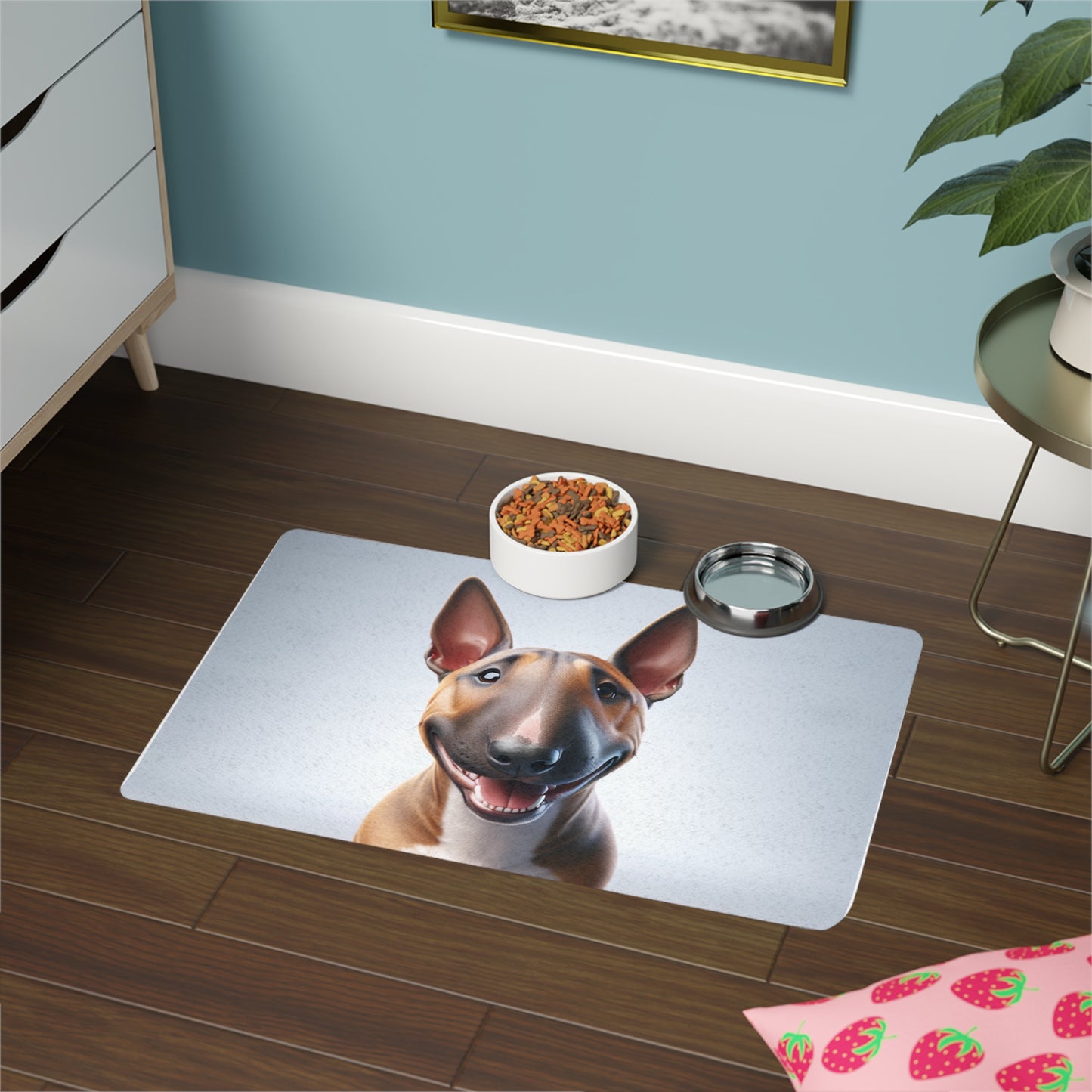 Pet Food Mat (12x18) - Miniature Bull Terrier