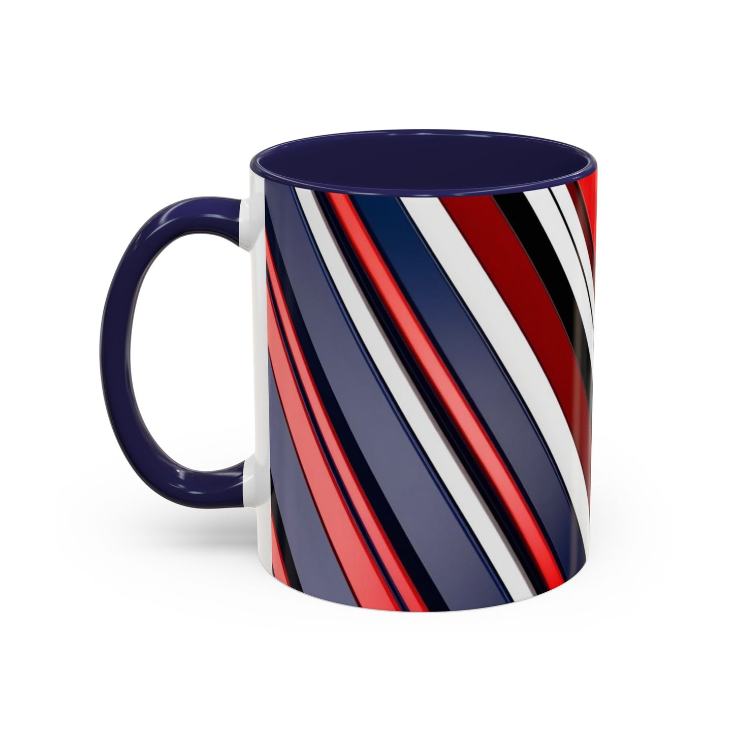 Optical Illusion Accent Mug – Ceramic Coffee Cup