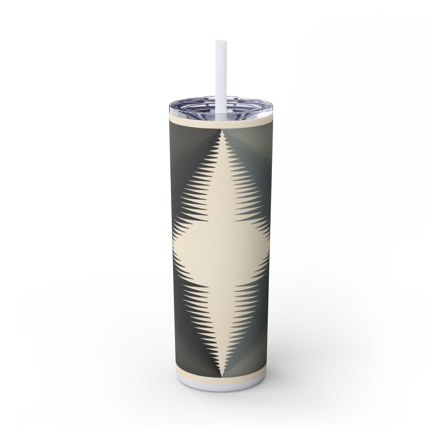 Optical Illusion Skinny Tumbler with Straw, 20oz