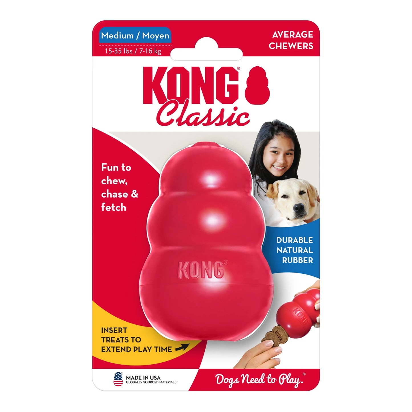 ® Juguete masticable clásico para perros, mediano