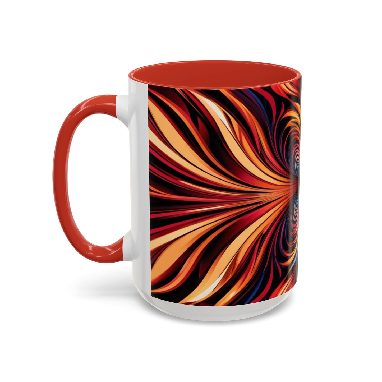 Optical Illusion Accent Mug – Ceramic Coffee Cup