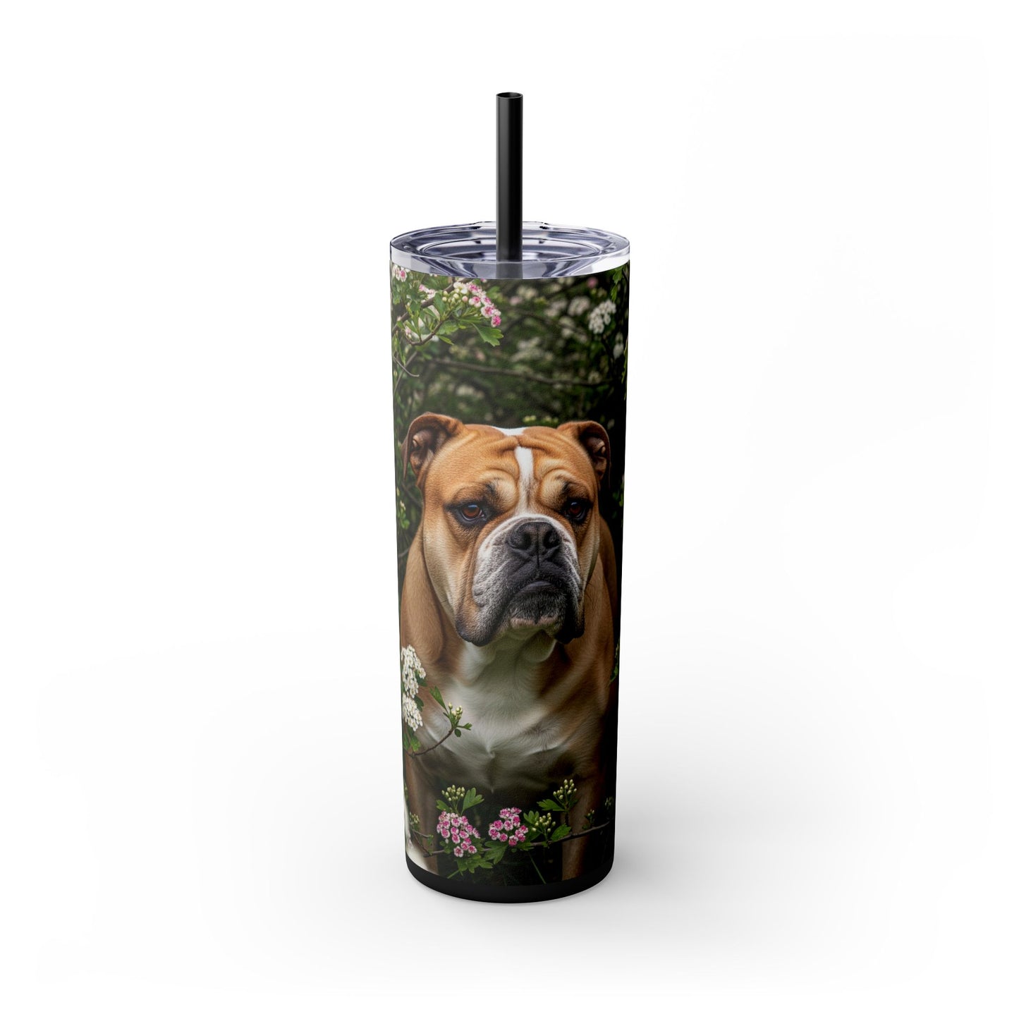 Olde English Bulldogge Tumbler with Straw, 20oz