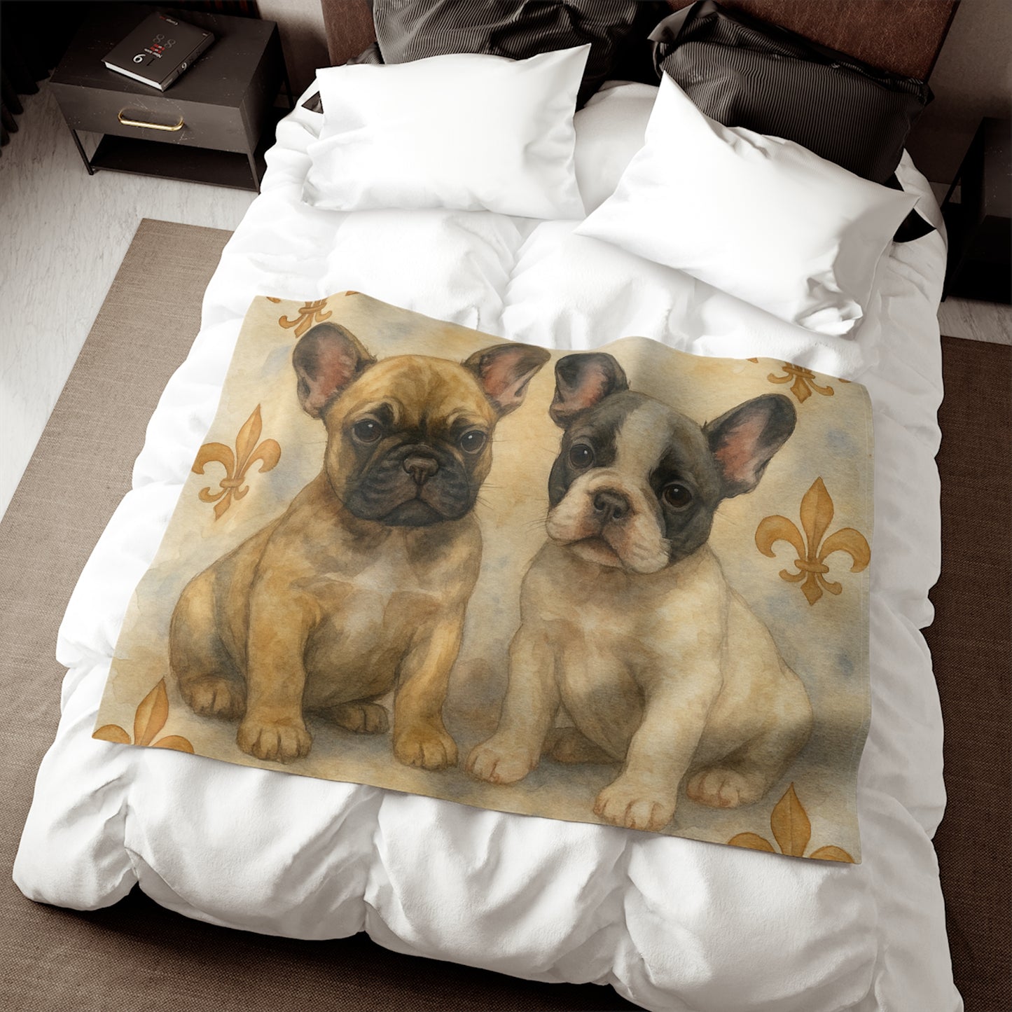 French Bulldog puppies Sweatshirt Blanket