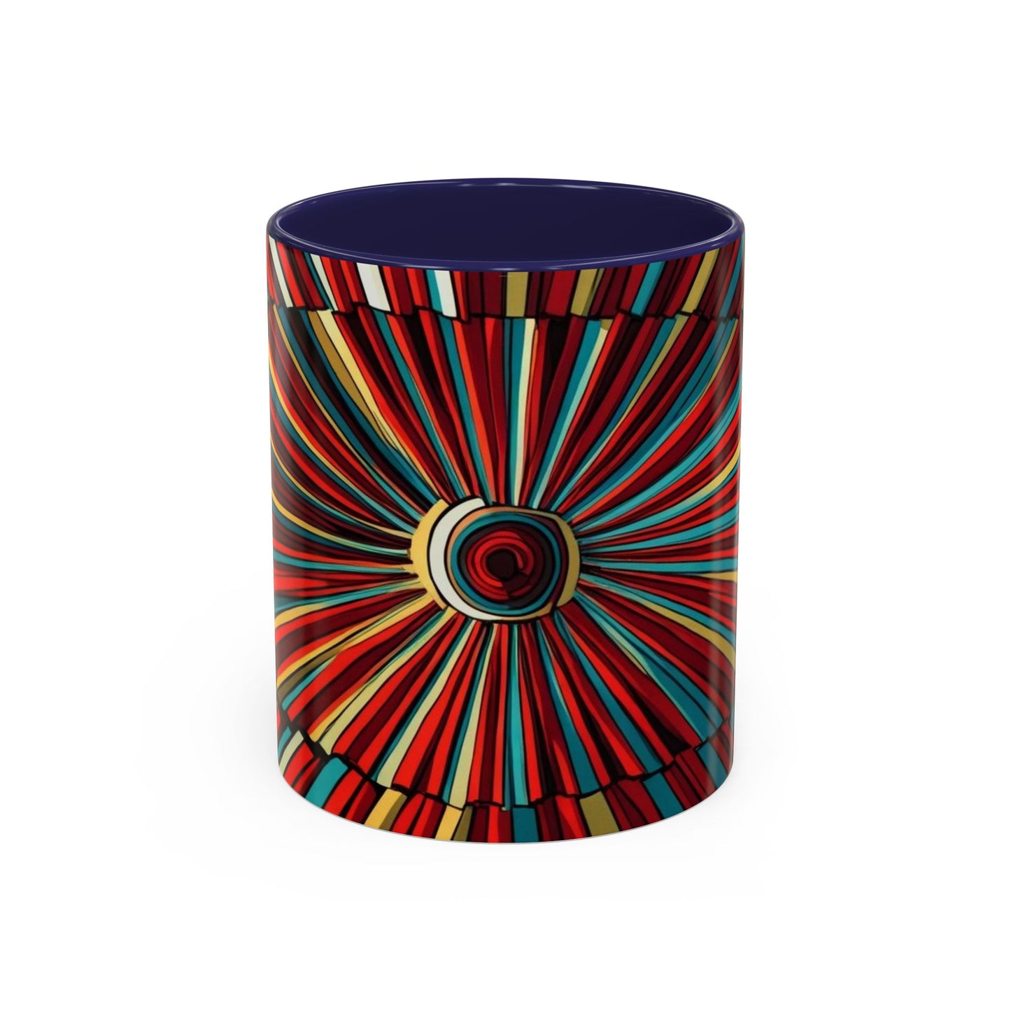Optical Illusion Accent Mug – Ceramic Coffee Cup
