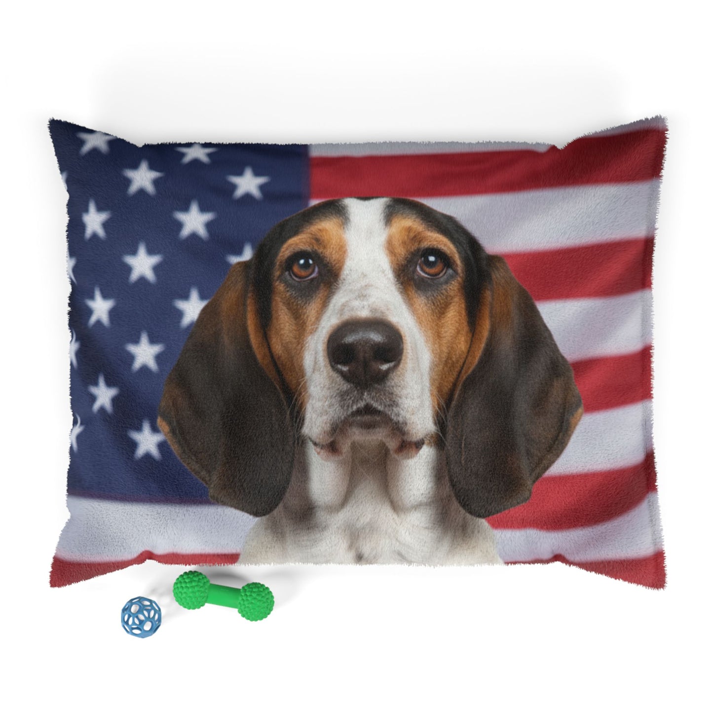 American English Coonhound Patriotic Pet Bed