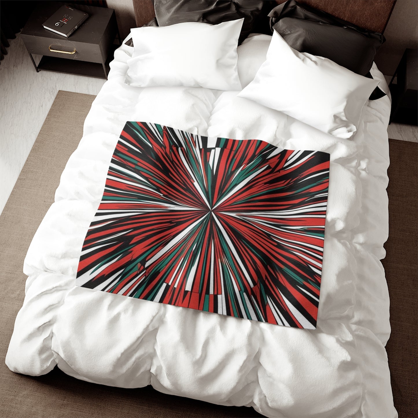 Sweat-shirt/couverture à illusion d'optique