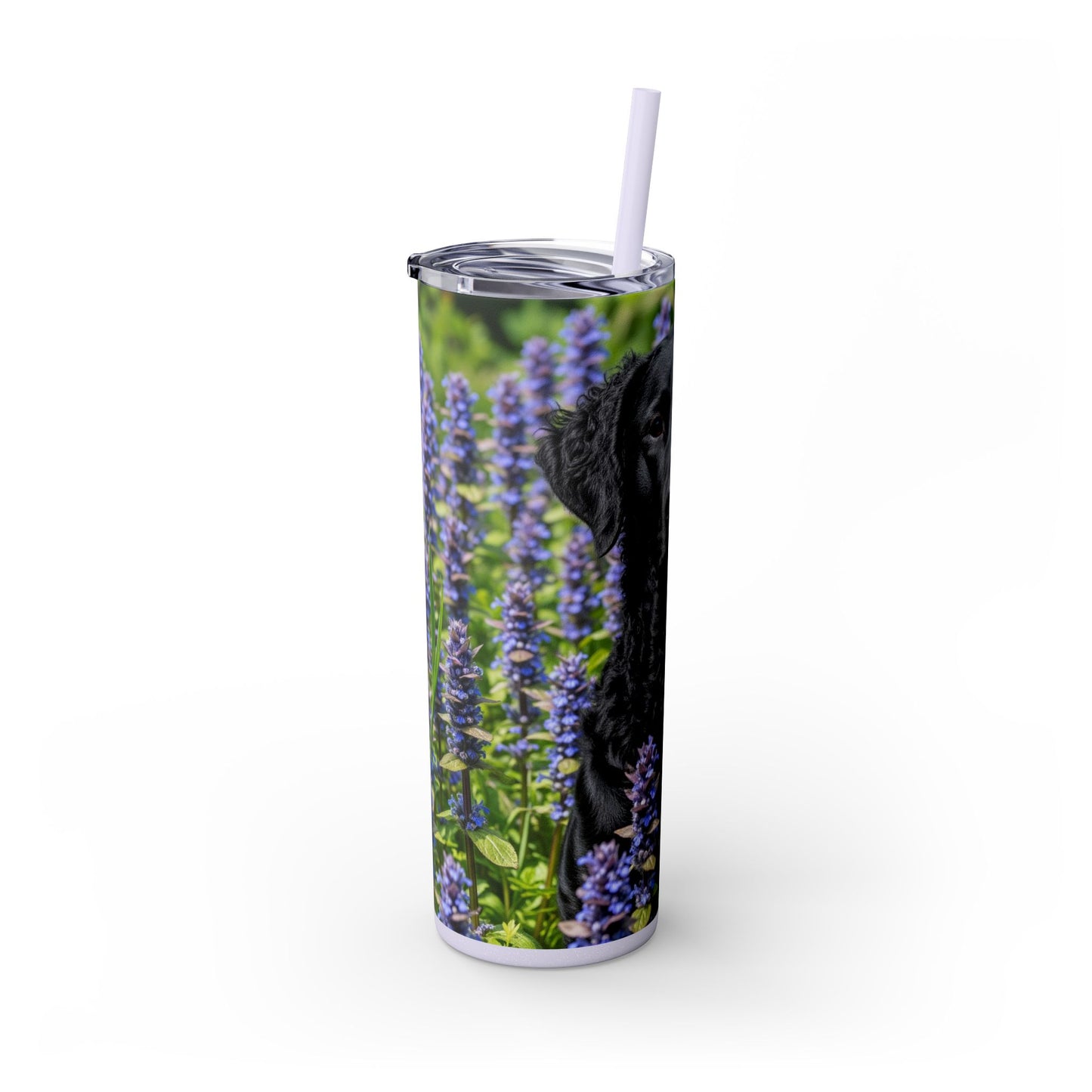 Gobelet isotherme à paille en forme de retriever à poil frisé, 590 ml