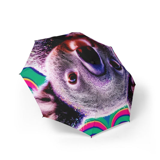 Glittery Koala Semi-Automatic Foldable Umbrella