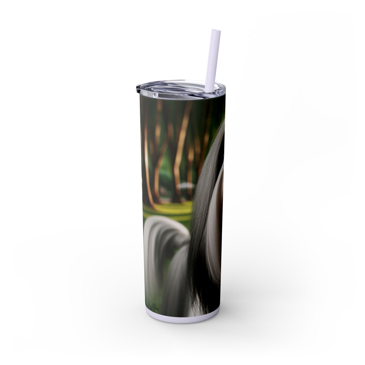 Tibetan Terrier Skinny Tumbler with Straw, 20oz