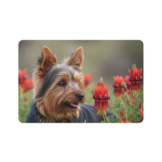 Pet Food Mat (12x18) - Silky Terrier
