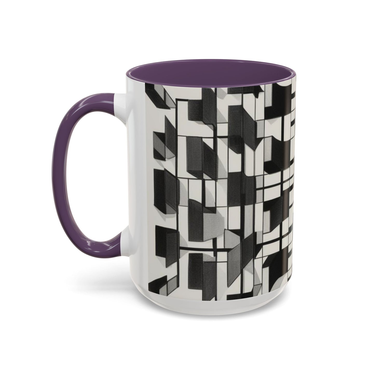 Optical Illusion Accent Mug – Ceramic Coffee Cup