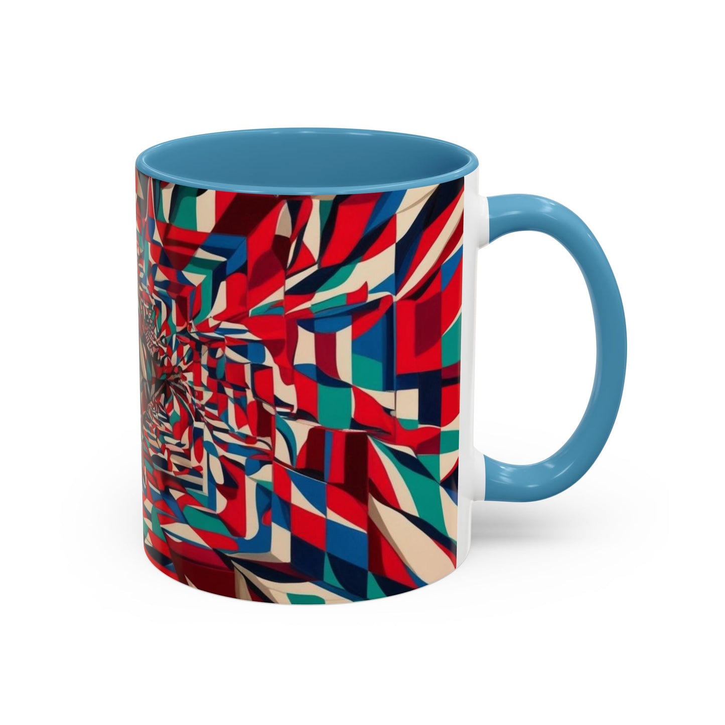 Optical Illusion Accent Mug – Ceramic Coffee Cup